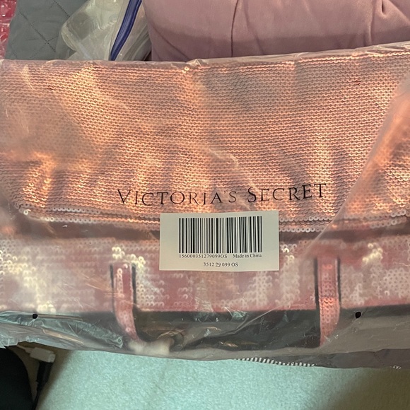 Victoria's Secret Handbags - Victoria's Secret Shimmering Pink Sequin Tote bag BNIP